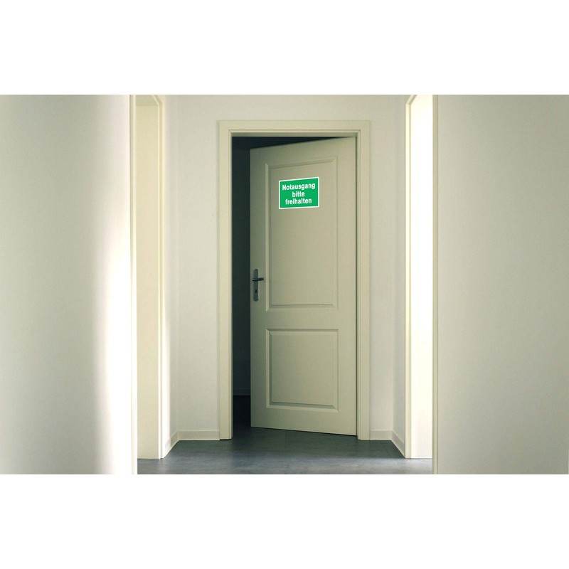 Pack of 10 Emergency Exit Please Keep Free Premium Sticker