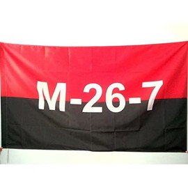 AZ FLAG - Flagge Kuba Bewegung des 26. Juli - 90x60 cm - Movimiento 26 De Julio Fahne 60 x 90 cm Scheide Für Mast - Flaggen