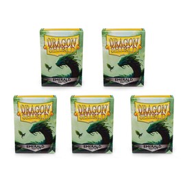 5 Packs Dragon Shield Matte Emerald Standard Size 100 ct Card Sleeves Value Bundle!