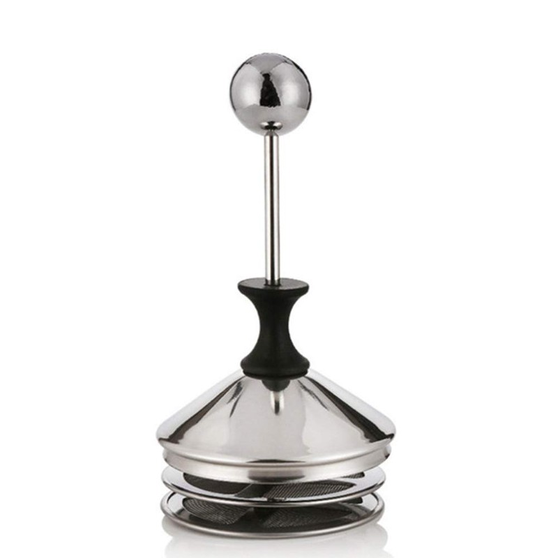 304 Stainless Steel Double-layer Manual Foamer for Milk Coffee, etc.