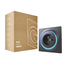 FIBARO Walli Outlet E / Z-Wave Plus Smart Socket Type E, Anthracite, FGWOE-011-8