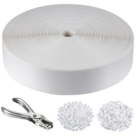 Chain Link Fence Privacy Strip, 246 ft. Fence Privacy Strip, (Includes 200 Clasps + One Hole Punch) White，Suitable for Decks, patios,grates, Wire mesh and More.