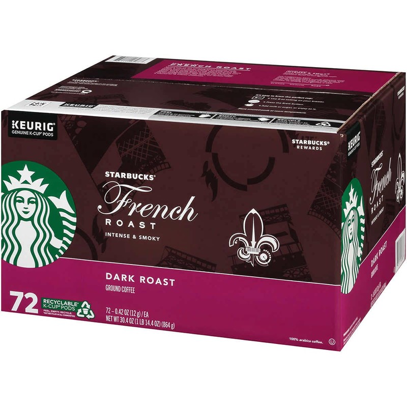 Starbucks French Roast Coffee K-Cup Pods, Dark Roast Ground Coffee