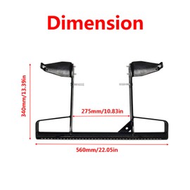 Aluminum Rear Wide Grab Bar Bumper Compatible with 2006-2020 Yamaha Raptor 700R/700