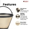 Delibru - Filtro de café reutilizable dorado para cafeteras DCC-450