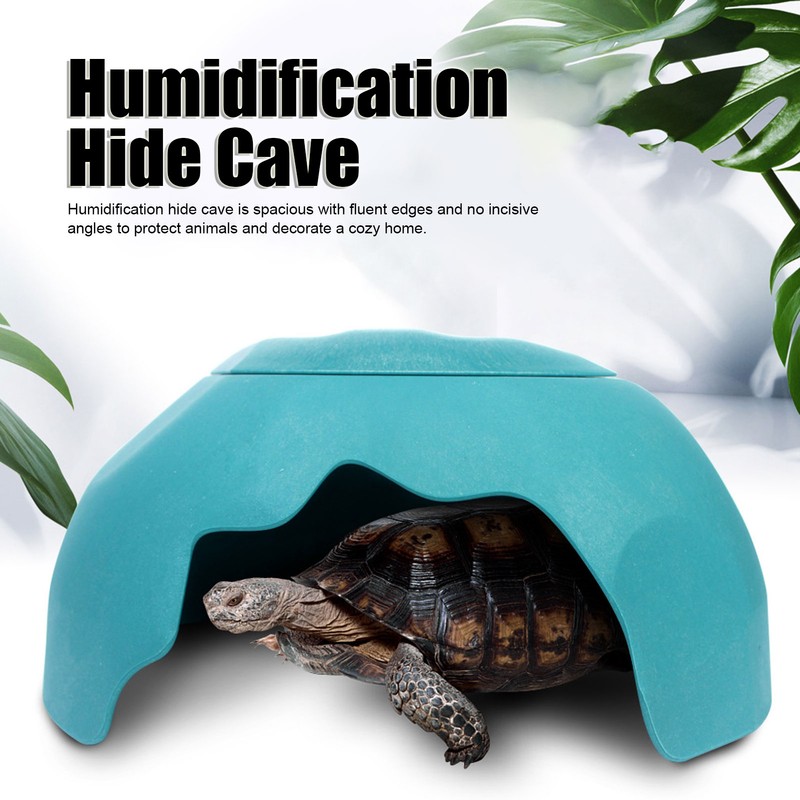 Humidification Hide Cave Spacious Safe Reptile Hideout Cave Box with