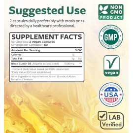 Healths Harmony Black Seed Oil Skin Health (Non-GMO & Vegan) Cold-Pressed, 120 Softgel Capsules