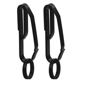 Qtcial 4 Pack Key Holder for Duty Belt, Stainless Steel Key Clips for Belt with 8 Tactical Keyrings, Ideal Key Keeper for Police, Law Enforcement, Firefighters and More