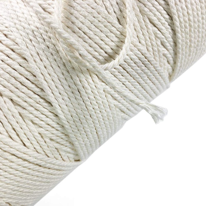 eJoyce 3 mm x 109-yards Macrame Cord Natural Soft Cotton