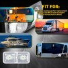 HAISTYLE RV LED Ceiling Double Dome Light Fixture with ON/Off