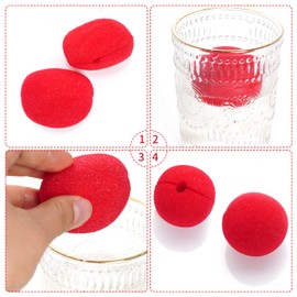 jiebor Clown Costume Red Clown Wig Accessories Nose Bow Tie White Gloves for Men Women Adults