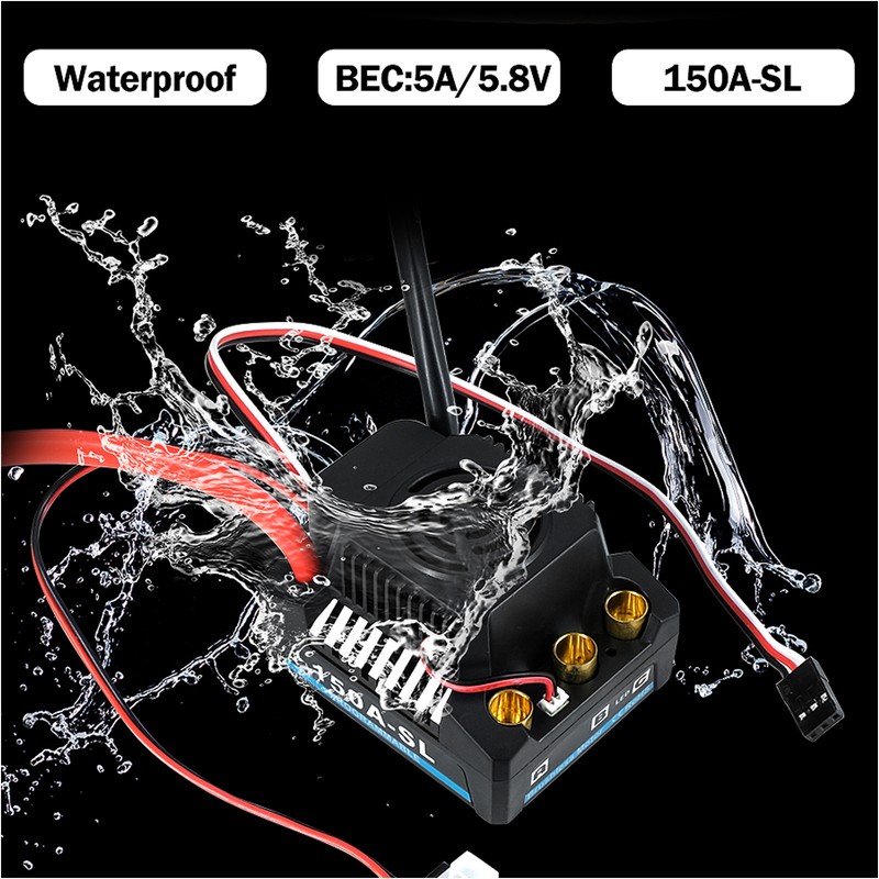 150A Brushless ESC Waterproof Dustproof BEC 5A 5.8V Electronic Speed