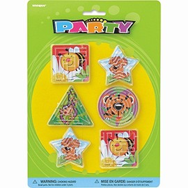 Unique Industries 8410 Animal Maze Game Party Favors, Assorted 6ct
