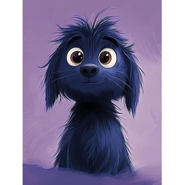 HLYSKXKBEC Anime Dog Diamond Painting Kits for Adults Beginners, Dog Diamond Art DIY Art Paint with Round Diamonds Full Drill Art Painting Kit for Home Wall Decor Gifts 12x16inch