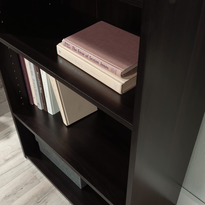 Sauder Beginnings 3-Shelf Bookcase, Bookshelf with Adjustable Storage Shelves, L: