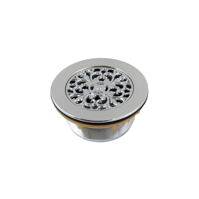 Kingston Brass BSFT4131 Watercourse 4-1/4" Round Brass Shower Base Drain,