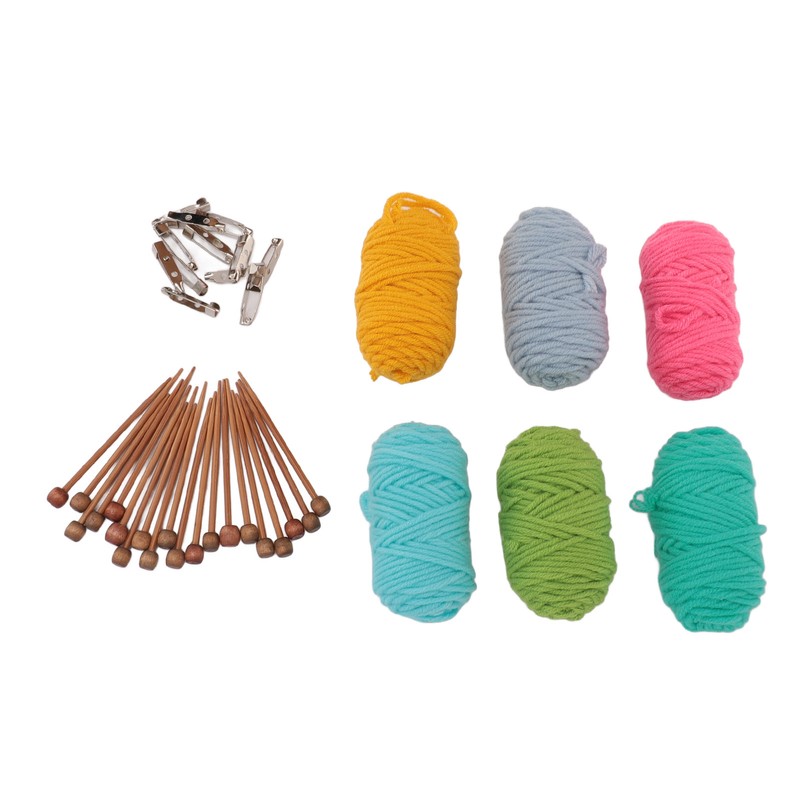Mini Knitting Tools Set Single Pointed Knitting Needles and 6