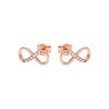 Amor Infinity Women's Stud Earrings 12 mm 925 Silver Rose