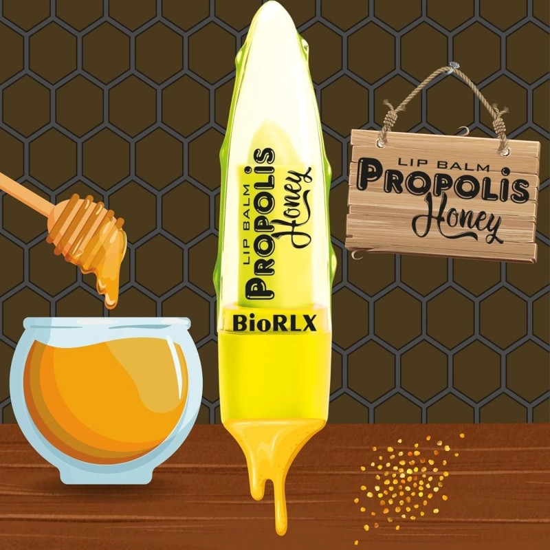 BioRLX Bee Propolis and Honey Lip Balm Pack of 3