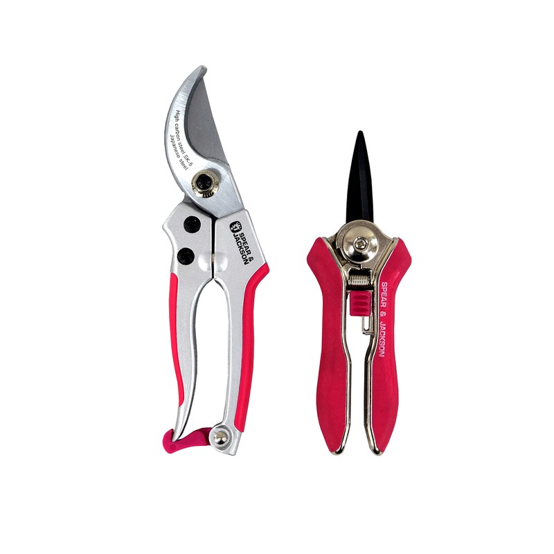 Colours Spear and Jackson Bypass Secateurs and Snips Set