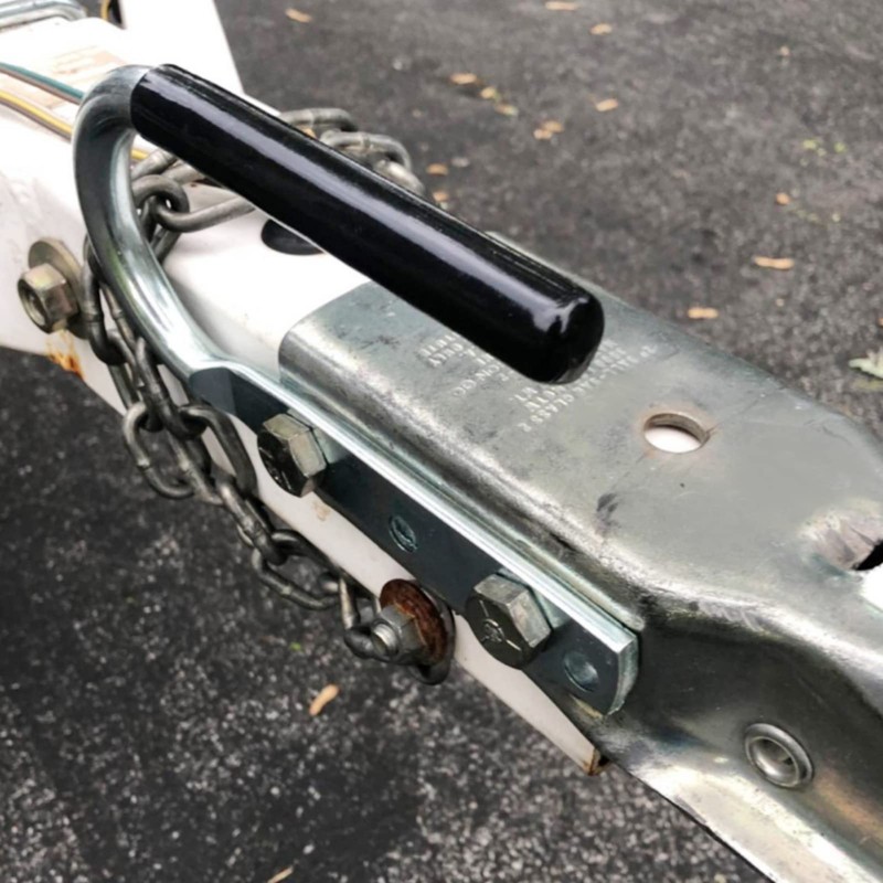 RV Caravan Boat Trailer Coupler Lift Handle Galvanized Steel Rubber