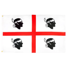 AZ FLAG - Sardinia Flag - 3x5 Ft - Light Polyester Italy - Sardinian Banner with Two Brass Eyelets - Fade Resistant - Vivid Colors - 3' x 5' Feet - 150x90 Cm