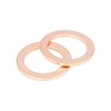 X AUTOHAUX 3pcs M14 Copper Tone Oil Drain Plug Gaskets