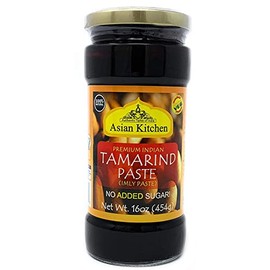 Asian Kitchen Tamarind Paste Puree (Imli) 16oz (454g) 1lb Glass Jar, Gluten Free, No added sugar ~ All Natural | Vegan | NON-GMO | No Colors | Indian Origin
