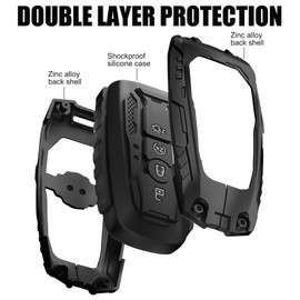 OBEST Car Key Case for Ford, 5 Buttons Key Case Compatible with Ford Raptor F250 F350 F450 F550 Edge Explorer Expedition Mustang Fusion 2018-2024, Key Cover with Key Ring
