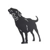 Metal Dog Statue Garden Stake Labrador Silhouette Animal Sculpture for