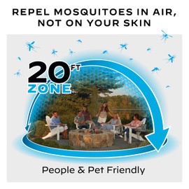 Thermacell Patio Shield Mosquito Repellent E-Series Rechargeable Repeller; 20’ Mosquito Protection Zone; Includes 12-Hr Repellent Refill; No Flame or Scent; Bug Spray and Bug Zapper Alternative
