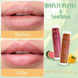 28 Pack Lip Balm natural Lip Balm Bulk with Vitamin E and Coconut Oil Lip Care Product Moisturizing Soothing Chapped Lips Bulk Party Favors for Women - 14 Flavors