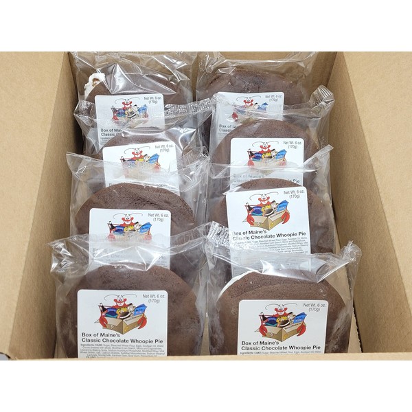 Box of Maine Classic Chocolate Whoopie Pies - 8 Count