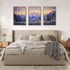 TOARTi Purple Sunset Mountain Landscape Framed Canvas Wall Art Set,Nature