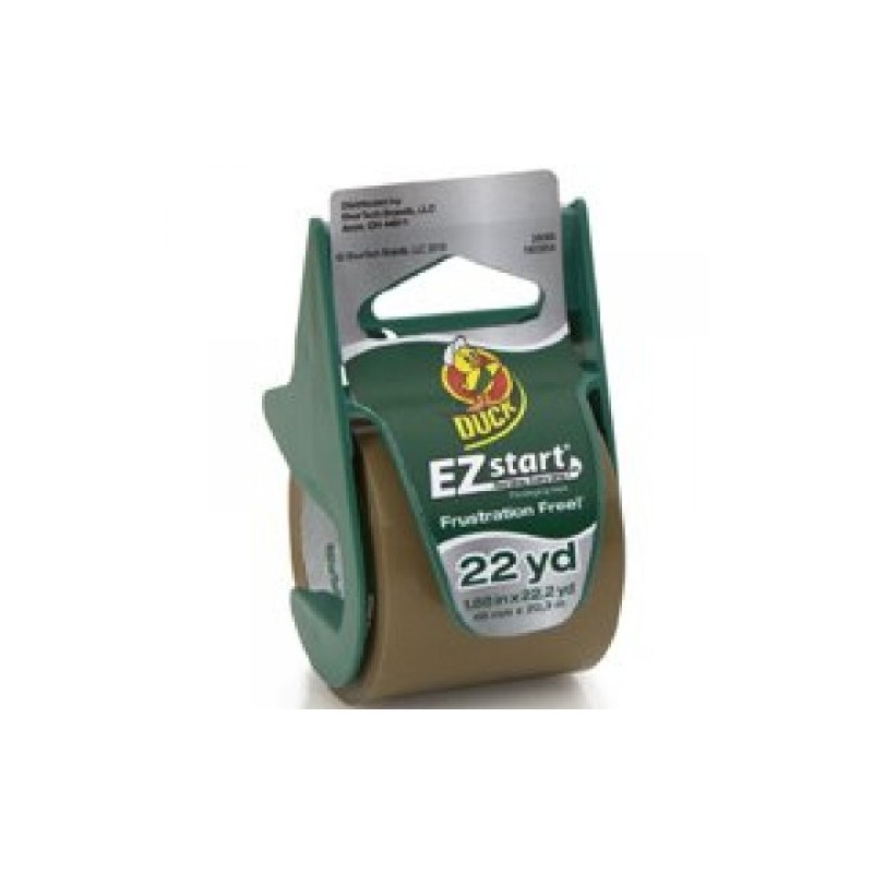 Duck Brand EZ Start Packaging Tape with Dispenser, 1.88 Inches