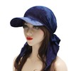 ZLYC Women's Chemo Headwear Brim Visor Hat Beanie Hat, Tie