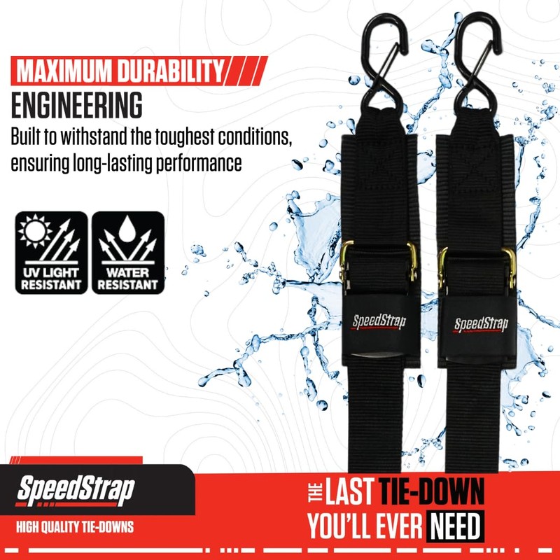 SpeedStrap 2" x 4' Marine Transom Tie-Down Straps with Snap