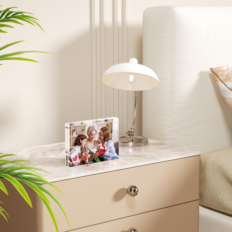 HIIMIEI Acrylic Picture Frame, 13 x 18 cm, Magnetic Photo