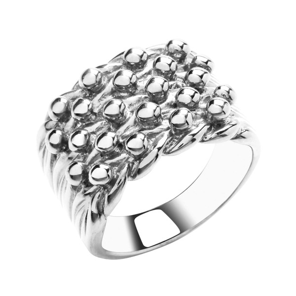 Sterling Silver Mens Heavy Keeper Ring size R S T