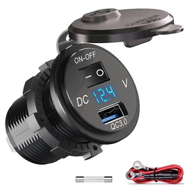 Qidoe USB car socket, car charger socket, built-in socket 12 V.