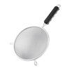 Vogue Heavy Duty Sieve 20 cm, Silver & Black, Tinned Double Mesh, Flour Sifter, Ergonomic Handle, 2x Resting Hooks, Easy Clean Design, FE742