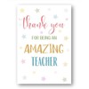 Second Ave Stars Amazing Teacher Thank You Card