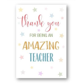 Second Ave Stars Amazing Teacher Thank You Card