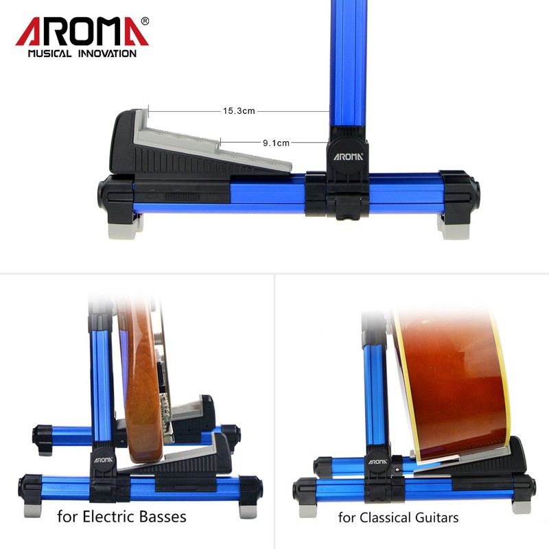 Guitar Stand - Foldable Aluminum Floor Stand Adjustable for All