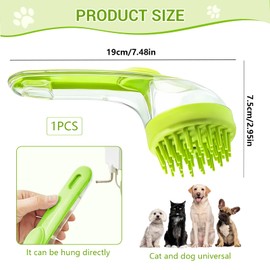 Dog Wash Brush with Soap Dispenser, Washing Magic Pet Bath Brush, Bath Dog Beauty Massage Brush, Ideal for Dogs and Cats, Effective Grooming and Massage