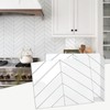 STICKGOO 10 Sheets Thicker Herringbone Peel and Stick Backsplash, 12.6”×9.7”