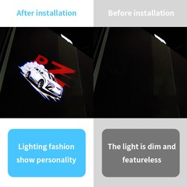 LED Car Door Logo Lights Compatible for RZ300E RZ450E Courtesy Projector Laser Welcome Lamp Puddle Lights Kit Car Accessories (RZ)