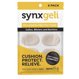 SynxBody Buy SynxBody Synxgeli Moleskin Protectors for Callus Blisters and Bunions 6 Pack Online