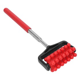 Telescopic Massager Back Muscle Roller, Adjustable Back Head Arm Scratch Roller for Muscle Relax (Red)