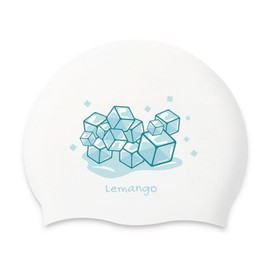 Adult & Child Spandex Silicone Swim Cap (22.5x19.5) FREE Indoor Lesson Swim Cap Ice Bundle (4183) / 성인 아동 스판 실리콘 수영모(22.5x19.5)FREE 실내 강습용 수영 모자 수모Ice Bundle(4183)